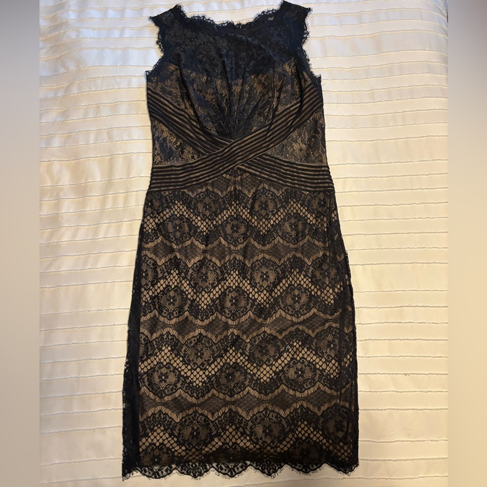 Tadashi Shoji black lace dress